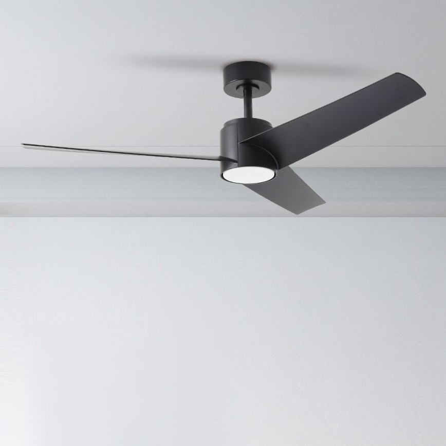 ZEVENTI - LED Hämardatav laeventilaator ORVIETO LED/18W/230V 3000-6000K Wi-Fi Tuya must + kaugjuhtimispult