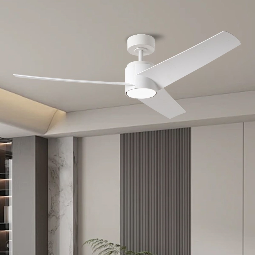 ZEVENTI - LED Hämardatav laeventilaator ORVIETO LED/18W/230V 3000-6000K Wi-Fi Tuya valge + kaugjuhtimispult