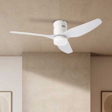 ZEVENTI - LED Hämardatav laeventilaator PADUA LED/18W/230V 3000-6000K Wi-Fi Tuya valge + kaugjuhtimispult