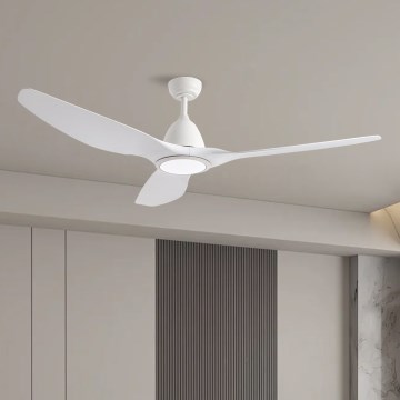 ZEVENTI - LED Hämardatav laeventilaator URBINO LED/20W/230V 3000-6000K Wi-Fi Tuya valge + kaugjuhtimispult
