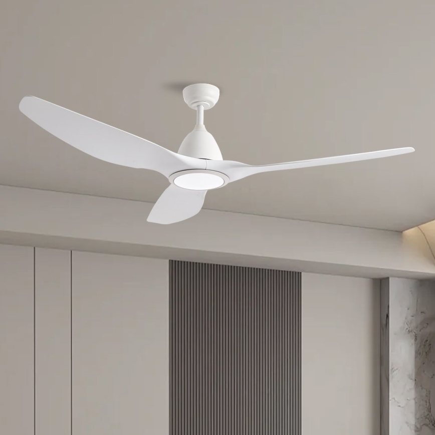 ZEVENTI - LED Hämardatav laeventilaator URBINO LED/20W/230V 3000-6000K Wi-Fi Tuya valge + kaugjuhtimispult