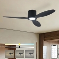 ZEVENTI - LED-hämardatav laeventilaator VENTORA LED/24W/230V 3000/4000/6000K Wi-Fi Tuya must + kaugjuhtimispult