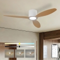 ZEVENTI - LED hämardatav laeventilaator VENTORA LED/24W/230V 3000/4000/6000K Wi-Fi Tuya valge/tamm + kaugjuhtimispult