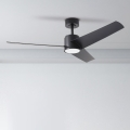 ZEVENTI - LED laevalgusti ventilaator ORVIETO LED/18W/230V 3000-6000K Wi-Fi Tuya must + kaugjuhtimispult