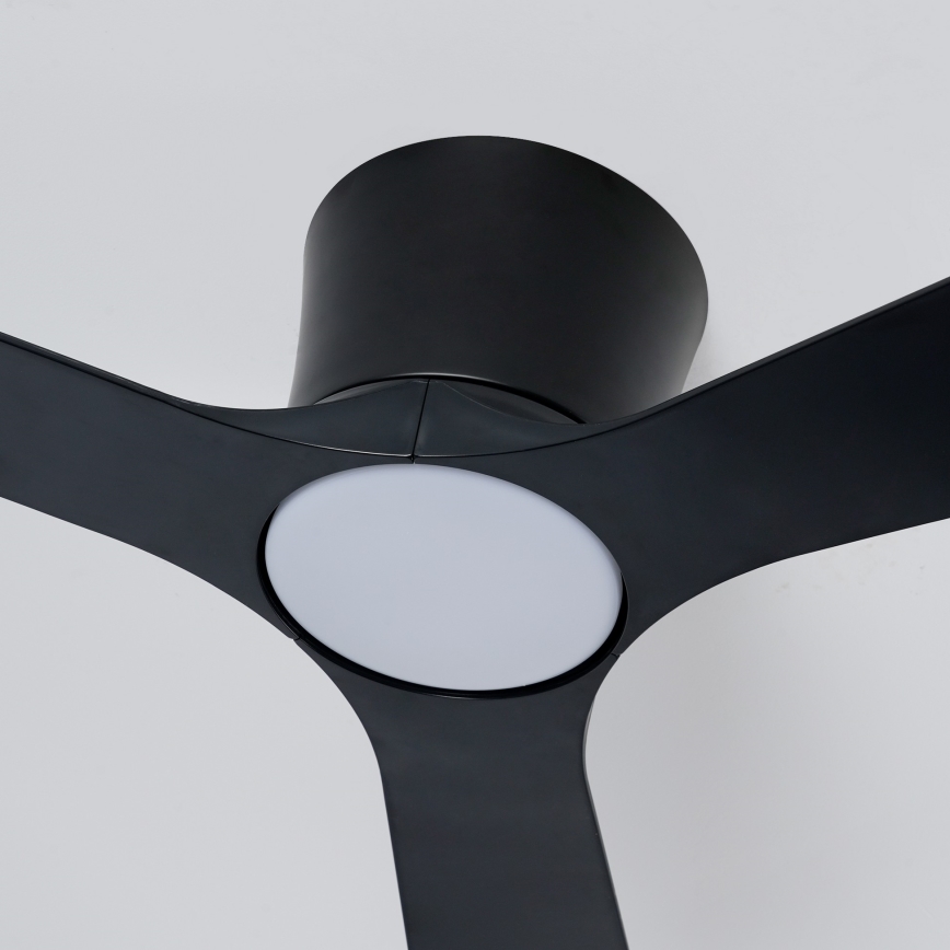 ZEVENTI - LED hämardatav laeventilaator AUREX LED/24W/230V 3000/4000/6000K Wi-Fi Tuya must + kaugjuhtimispult