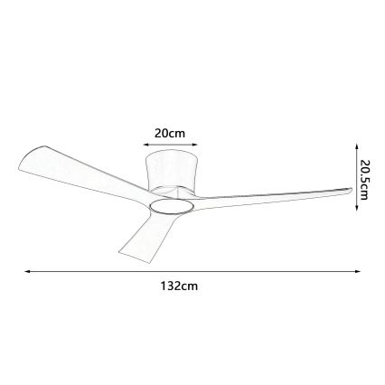 ZEVENTI - LED hämardatav laeventilaator AUREX LED/24W/230V 3000/4000/6000K Wi-Fi Tuya must + kaugjuhtimispult