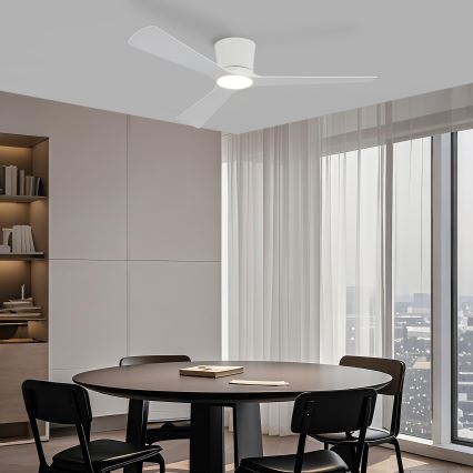 ZEVENTI - AUREX hämardatav LED-laeventilaator 24W/230V 3000/4000/6000K Wi‑Fi Tuya valge + kaugjuhtimispult