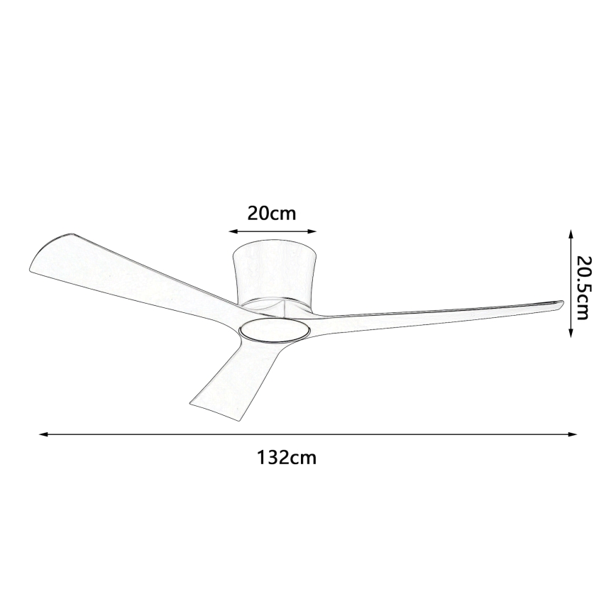 ZEVENTI - AUREX hämardatav LED-laeventilaator 24W/230V 3000/4000/6000K Wi‑Fi Tuya valge + kaugjuhtimispult