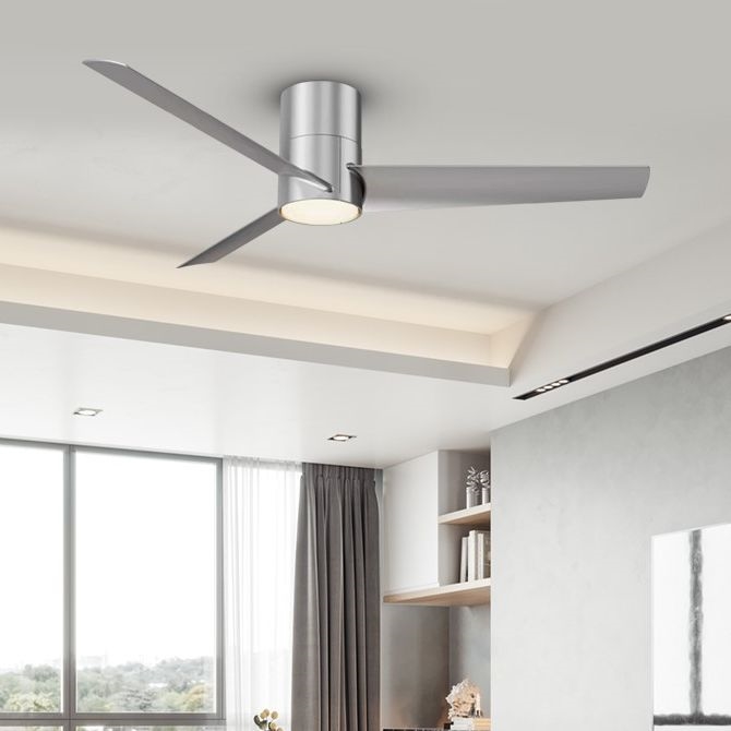 ZEVENTI - LED Laeventilaator BARROSA LED/18W/230V 3000/4000/6000K Wi-Fi Tuya matt kroom + kaugjuhtimispult