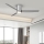 ZEVENTI - LED Laeventilaator BARROSA LED/18W/230V 3000/4000/6000K Wi-Fi Tuya matt kroom + kaugjuhtimispult