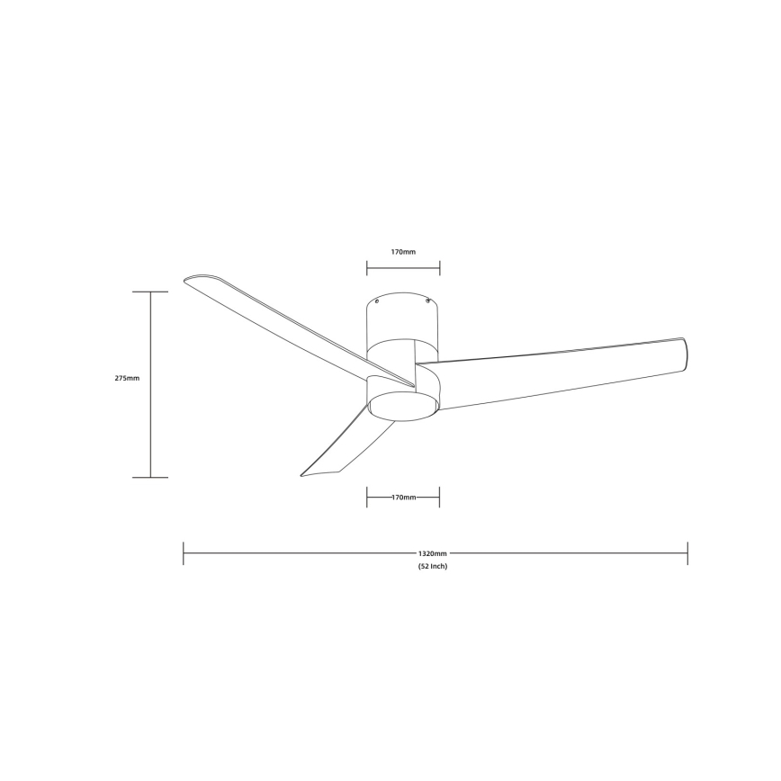 ZEVENTI - LED laeventilaator BARROSA LED/18W/230V 3000/4000/6000K Wi-Fi Tuya matistatud kroom + kaugjuhtimispult