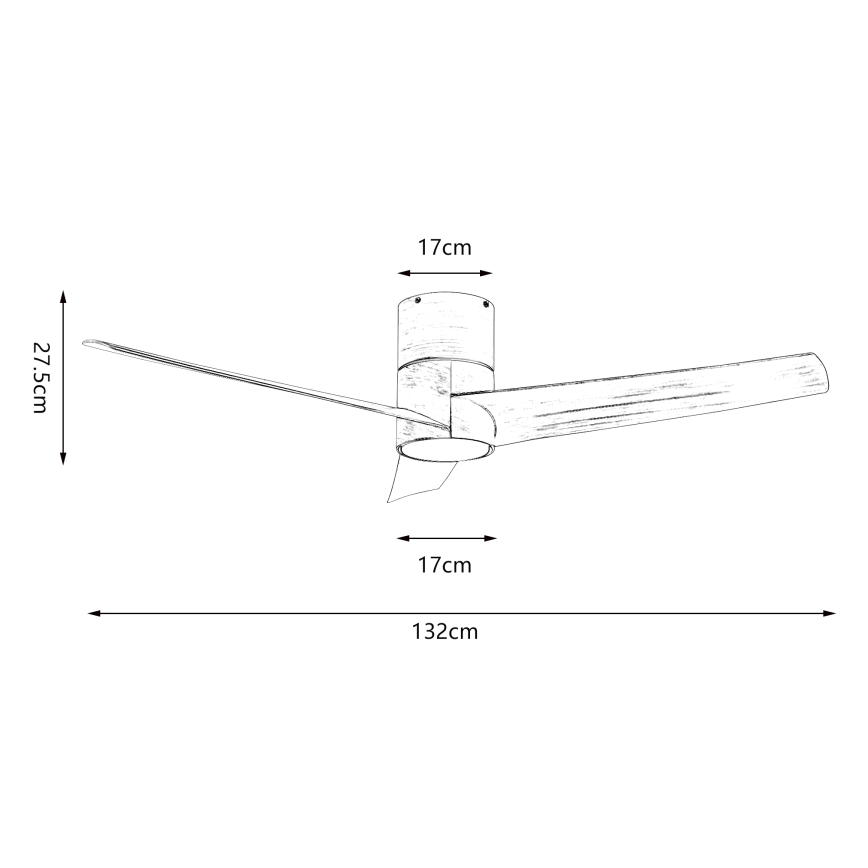 ZEVENTI - LED laeventilaator BARROSA LED/18W/230V 3000/4000/6000K Wi-Fi Tuya pruun + kaugjuhtimispult
