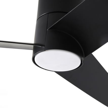 ZEVENTI - LED Laeventilaator BARROSA LED/18W/230V 3000/4000/6000K Wi-Fi Tuya must + kaugjuhtimispult