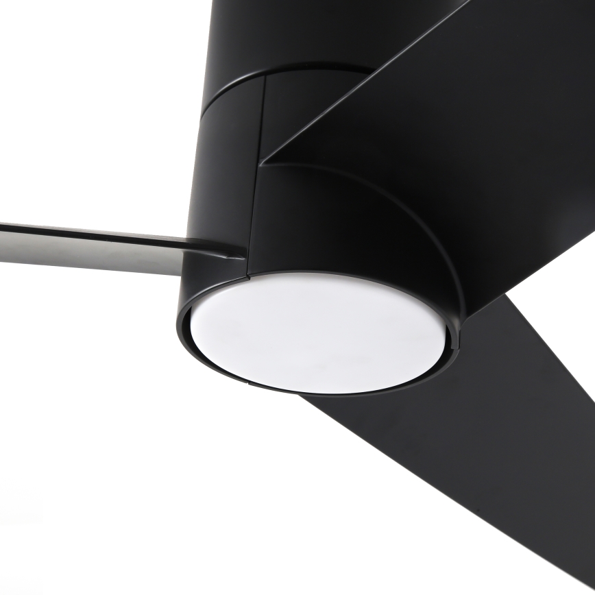 ZEVENTI - LED Laeventilaator BARROSA LED/18W/230V 3000/4000/6000K Wi-Fi Tuya must + kaugjuhtimispult