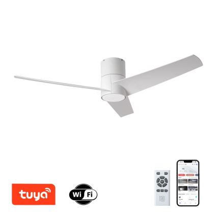 ZEVENTI - LED Laeventilaator BARROSA LED/18W/230V 3000/4000/6000K Wi-Fi Tuya valge + kaugjuhtimispult