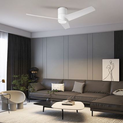 ZEVENTI - LED Laeventilaator BARROSA LED/18W/230V 3000/4000/6000K Wi-Fi Tuya valge + kaugjuhtimispult