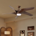 ZEVENTI - LED laeventilaator LUCCA LED/18W/230V 3000-6000K Wi-Fi Tuya pruun + kaugjuhtimispult