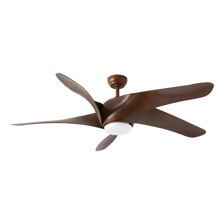 ZEVENTI - LED laeventilaator LUCCA LED/18W/230V 3000/4000/6000K Wi-Fi Tuya pruun + kaugjuhtimispult