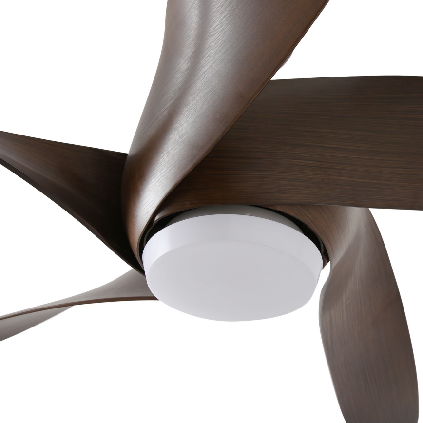 ZEVENTI - LED Hämardatav laeventilaator LUCCA LED/18W/230V 3000-6000K Wi-Fi Tuya pruun + kaugjuhtimispult