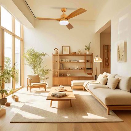 ZEVENTI - LED laeventilaator MARE LED/24W/230V 3000/4000/6000K Wi‑Fi Tuya tamm + kaugjuhtimispult