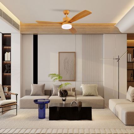 ZEVENTI - LED laeventilaator MARE LED/24W/230V 3000/4000/6000K Wi‑Fi Tuya tamm + kaugjuhtimispult