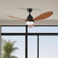 ZEVENTI - LED laeventilaator MURO LED/18W/230V 3000/4000/6000K Wi-Fi Tuya must + kaugjuhtimispult