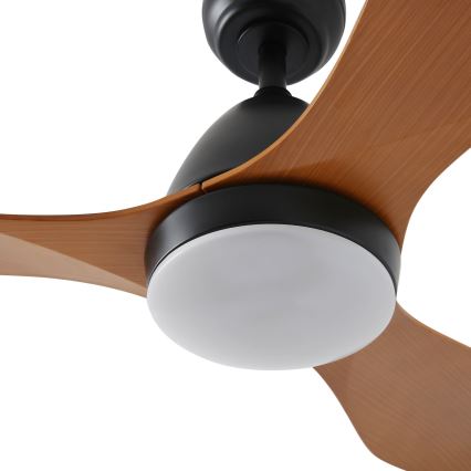 ZEVENTI - LED Hämardatav laeventilaator MURO LED/18W/230V 3000-6000K Wi-Fi Tuya must + kaugjuhtimispult