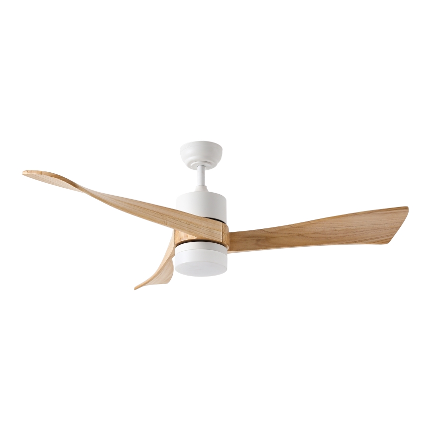 ZEVENTI - LED Hämardatav laeventilaator NATURITO LED/18W/230V 3000-6000K Wi-Fi Tuya valge/tamm + kaugjuhtimispult
