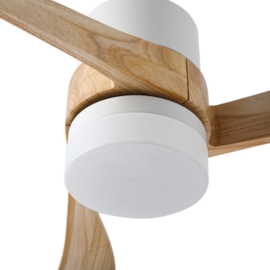 ZEVENTI - LED Hämardatav laeventilaator NATURITO LED/18W/230V 3000-6000K Wi-Fi Tuya valge/tamm + kaugjuhtimispult