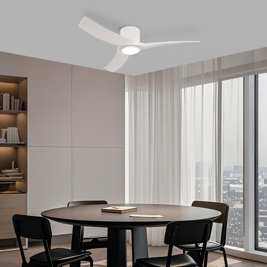 ZEVENTI - LED-hämardatav laeventilaator ORBITO LED/24W/230V 3000/4000/6000K Wi-Fi Tuya valge + kaugjuhtimispult