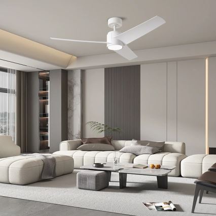 ZEVENTI - LED Hämardatav laeventilaator ORVIETO LED/18W/230V 3000-6000K Wi-Fi Tuya valge + kaugjuhtimispult