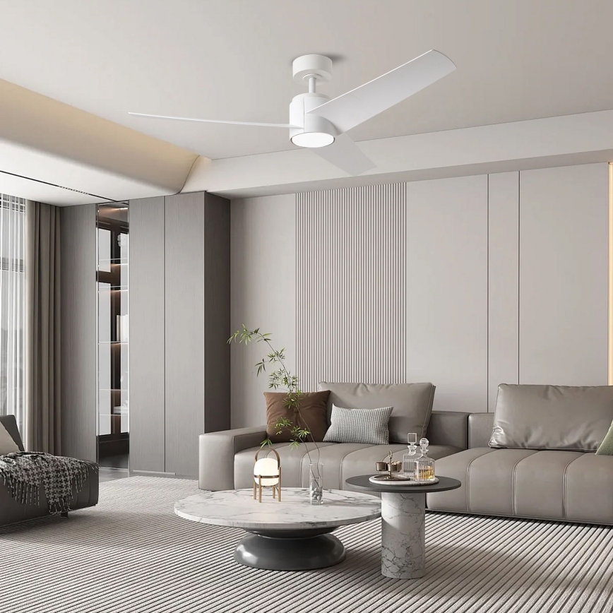 ZEVENTI - LED Hämardatav laeventilaator ORVIETO LED/18W/230V 3000-6000K Wi-Fi Tuya valge + kaugjuhtimispult