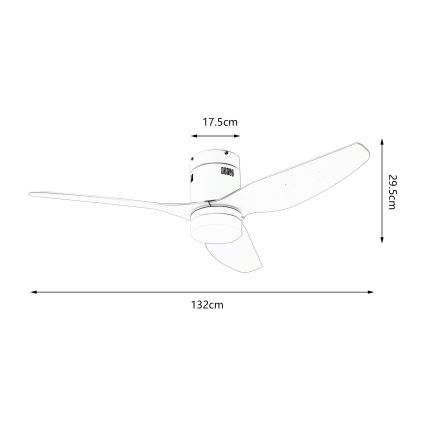 ZEVENTI - LED laeventilaator PADUA 18W/230V 3000/4000/6000K Wi-Fi Tuya must + kaugjuhtimispult