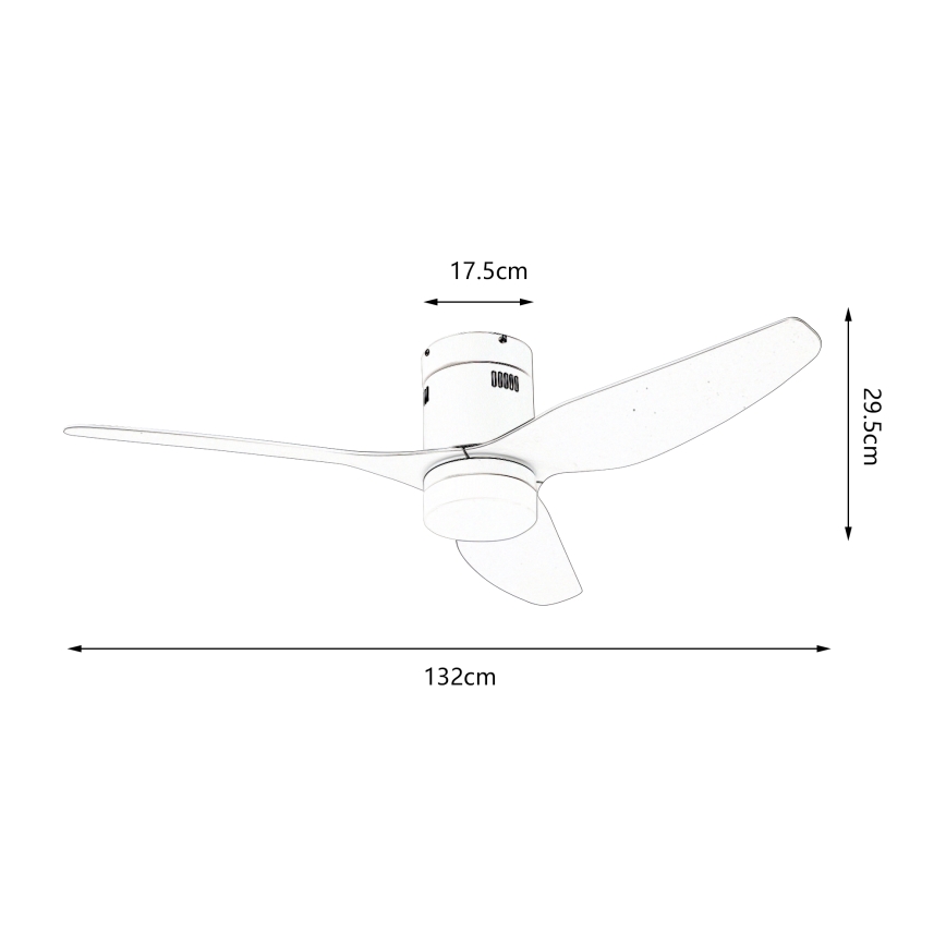 ZEVENTI - LED laeventilaator PADUA 18W/230V 3000/4000/6000K Wi-Fi Tuya must + kaugjuhtimispult