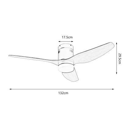 ZEVENTI - LED Hämardatav laeventilaator PADUA LED/18W/230V 3000-6000K Wi-Fi Tuya must/pruun + kaugjuhtimispult