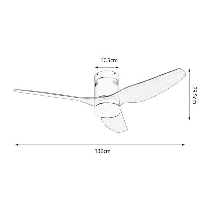 ZEVENTI - LED laeventilaator laele PADUA LED/18W/230V 3000-6000K Wi-Fi Tuya valge/pruun + kaugjuhtimispult