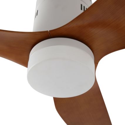 ZEVENTI - LED Hämardatav laeventilaator PADUA LED/18W/230V 3000-6000K Wi-Fi Tuya valge/pruun + kaugjuhtimispult