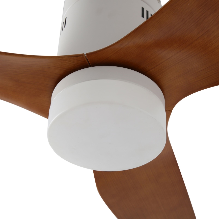 ZEVENTI - LED Hämardatav laeventilaator PADUA LED/18W/230V 3000-6000K Wi-Fi Tuya valge/pruun + kaugjuhtimispult