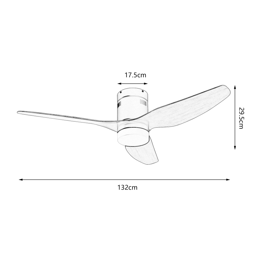 ZEVENTI - LED Hämardatav laeventilaator PADUA LED/18W/230V 3000-6000K Wi-Fi Tuya valge/pruun + kaugjuhtimispult
