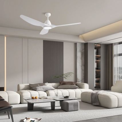 ZEVENTI - LED Hämardatav laeventilaator URBINO LED/20W/230V 3000-6000K Wi-Fi Tuya valge + kaugjuhtimispult