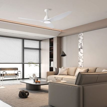 ZEVENTI - LED Hämardatav laeventilaator URBINO LED/20W/230V 3000-6000K Wi-Fi Tuya valge + kaugjuhtimispult