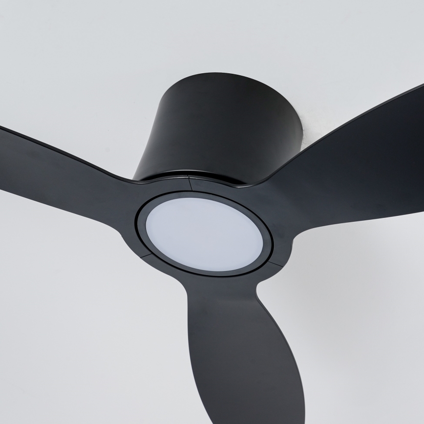 ZEVENTI - LED-hämardatav laeventilaator VENTORA LED/24W/230V 3000/4000/6000K Wi-Fi Tuya must + kaugjuhtimispult