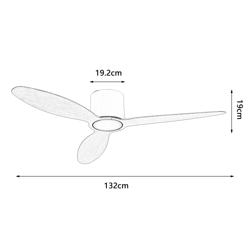 ZEVENTI - LED hämardatav laeventilaator VENTORA LED/24W/230V 3000/4000/6000K Wi-Fi Tuya must/pähkel + kaugjuhtimispult