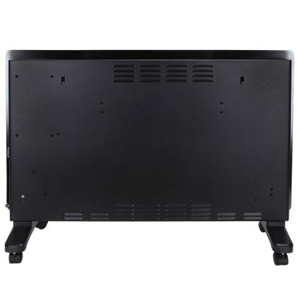 ZEVENTI - Nutikas seinale paigaldatav elektriline otseküte/konvektor koos LCD-ekraaniga 1000/2000W/230V Wi-Fi must