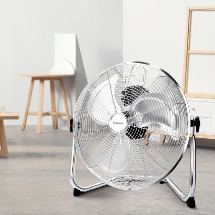 ZEVENTI - Põrandatuuluti FLOW 60W/230V 44,5 cm läikiv kroom