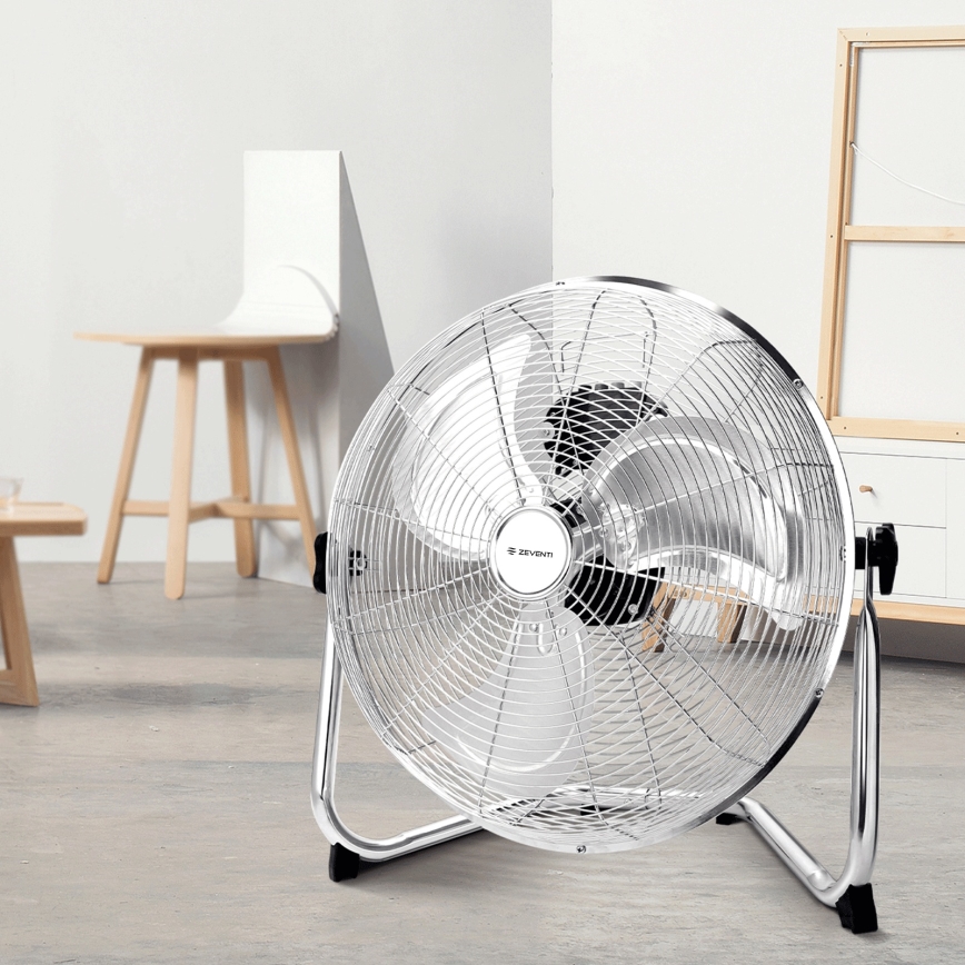 ZEVENTI - Põrandatuuluti FLOW 60W/230V 44,5 cm läikiv kroom