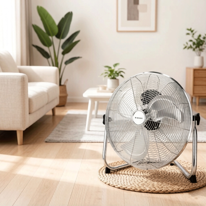 ZEVENTI - Põrandatuuluti FLOW 60W/230V 44,5 cm läikiv kroom