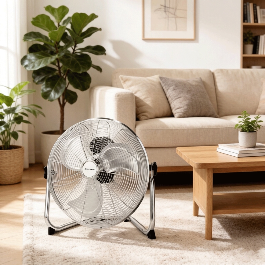 ZEVENTI - Põrandatuuluti FLOW 60W/230V 44,5 cm läikiv kroom