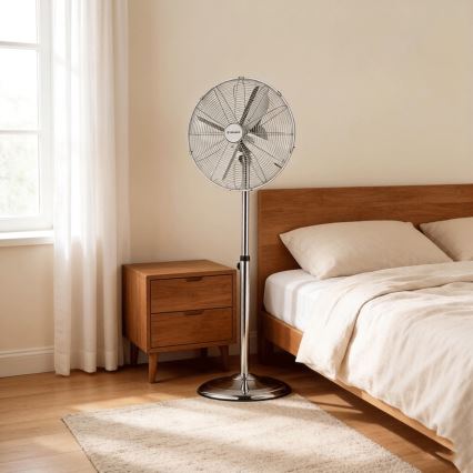 ZEVENTI - Põrandaventilaator FLOW 50W/230V 125 cm läikiv kroom
