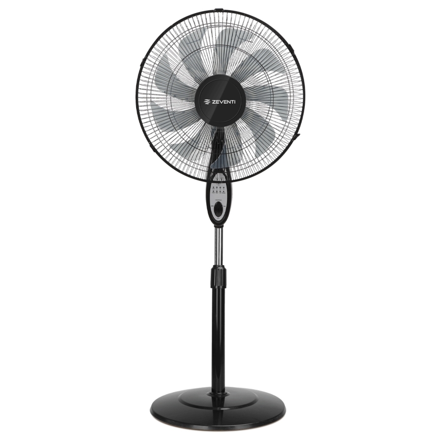 ZEVENTI - Põrandaventilaator FLOW 55W/230V, 130 cm, must + kaugjuhtimispult